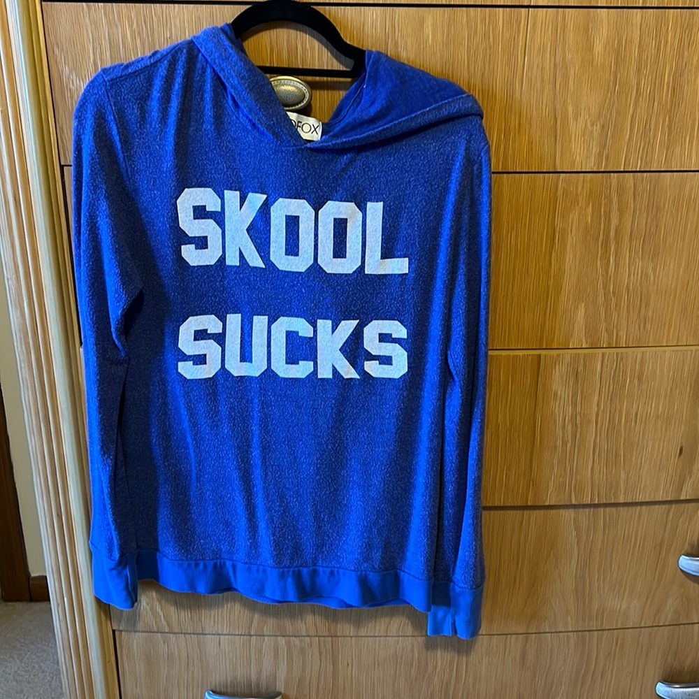 Wildfox Skool Sucks soft blue hoodie size S